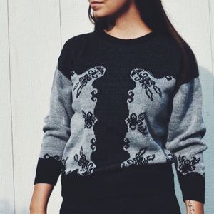 Vintage floral sweater